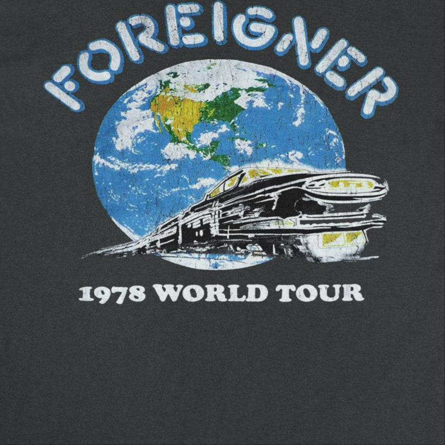 1978 World Tour Black T-Shirt (Foreigner)