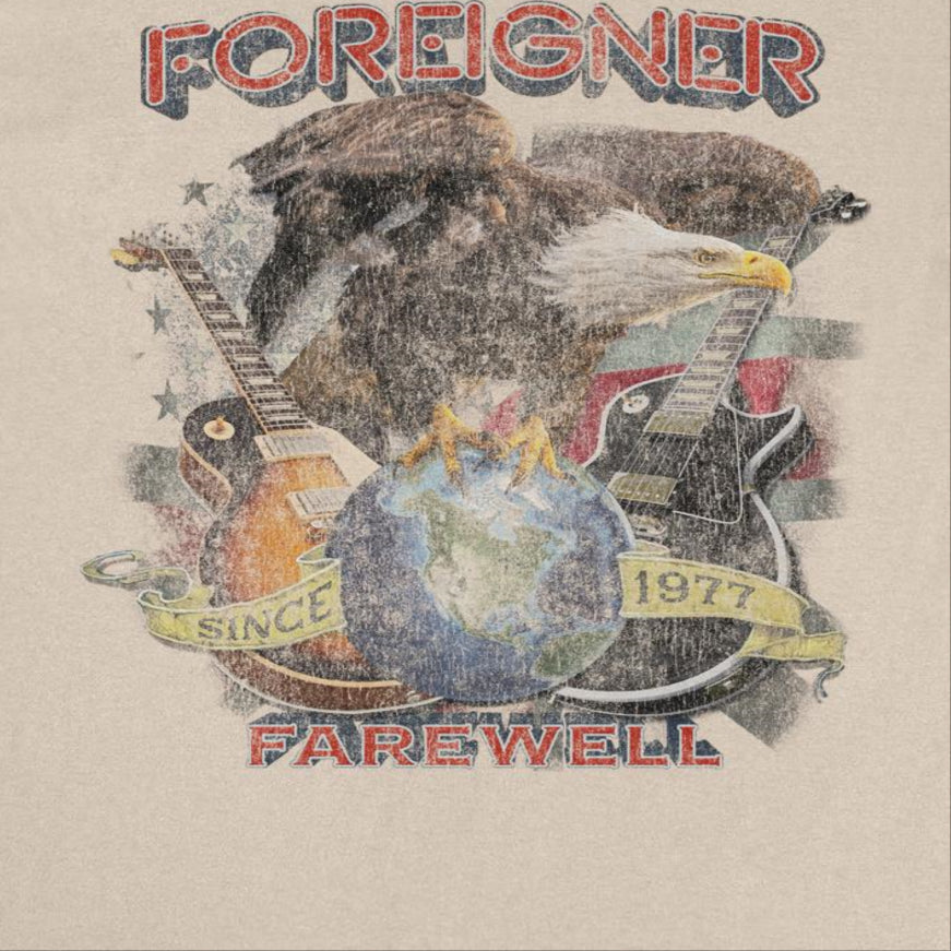 Farewall Eagle Distress Sand T-Shirt (Foreigner)