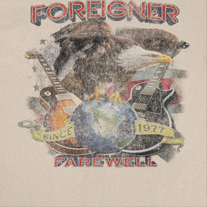 Farewall Eagle Distress Sand T-Shirt (Foreigner)