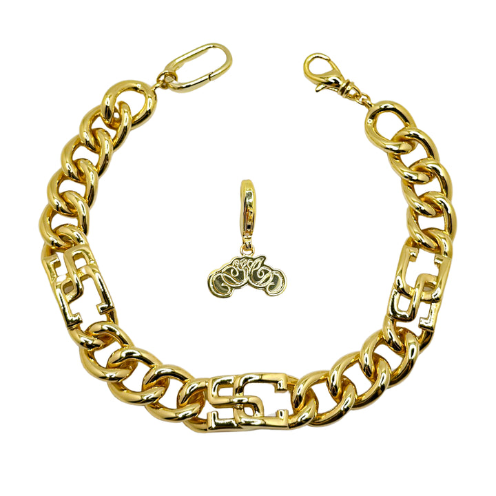 Charm Bracelet + Logo Charm (Sapphira Cristál)