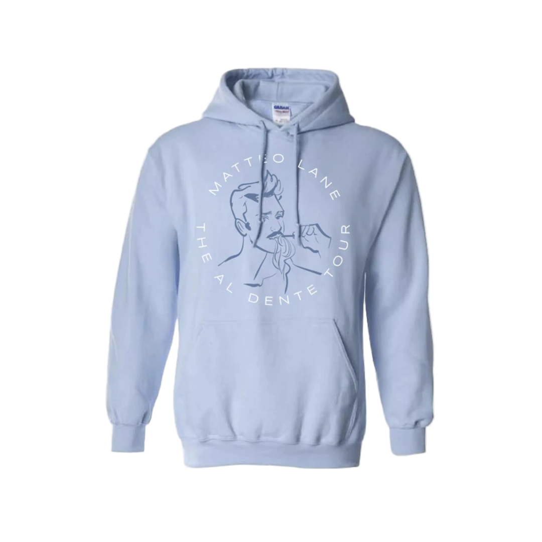 Al Dente Tour Unisex Hoodie - Light Blue (Matteo Lane)