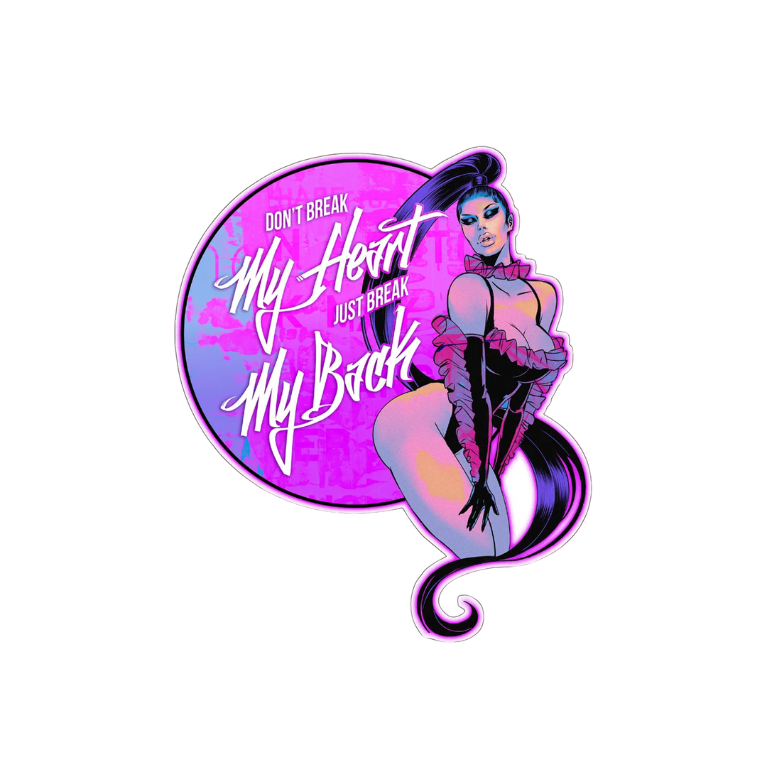 Don't Break My Heart, Just Break My Back Sticker (Plane Jane)