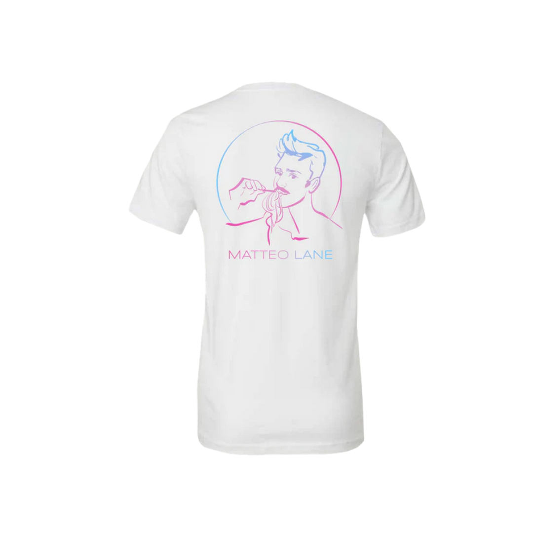 Mustache Unisex Tee - White (Matteo Lane)