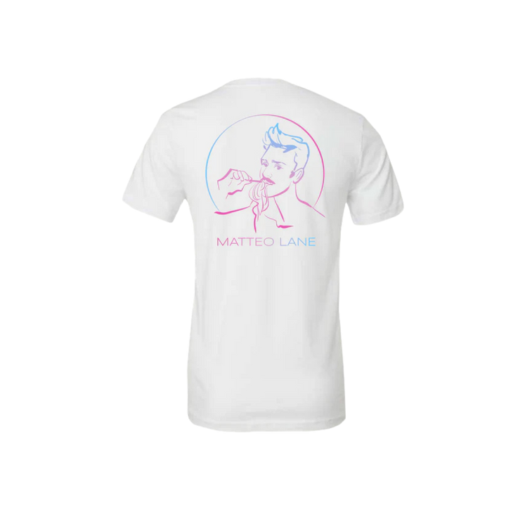 Mustache Unisex Tee - White (Matteo Lane)