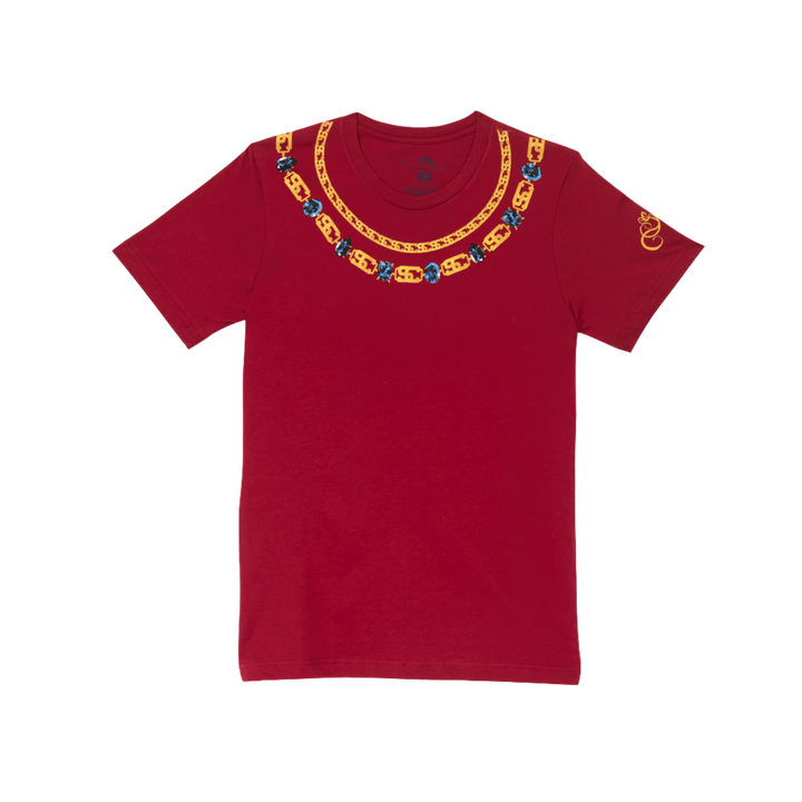 Jewels Chains Tee - Burgundy (Sapphira Cristál)