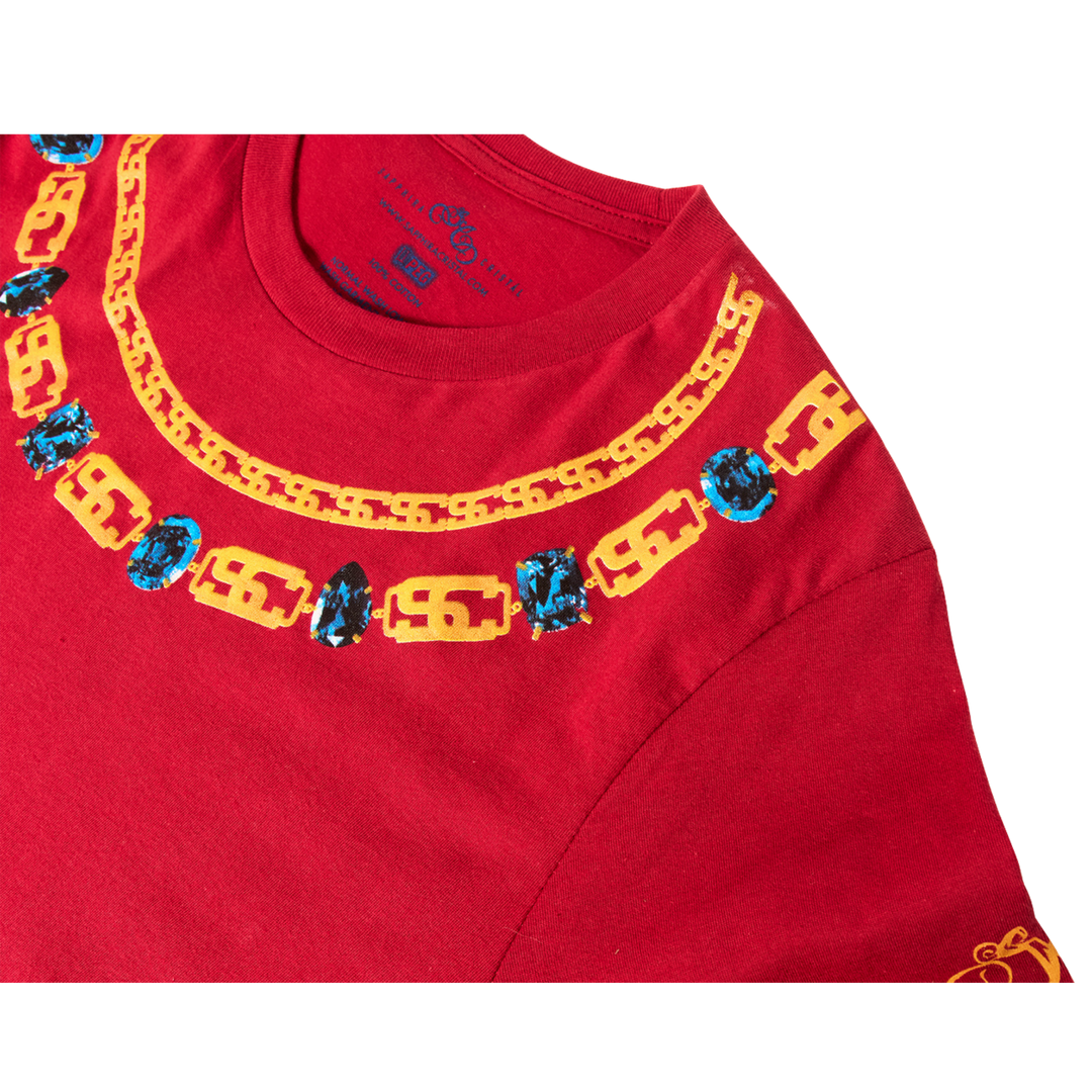 Jewels Chains Tee - Burgundy (Sapphira Cristál)