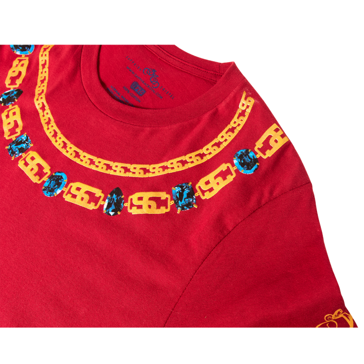 Jewels Chains Tee - Burgundy (Sapphira Cristál)